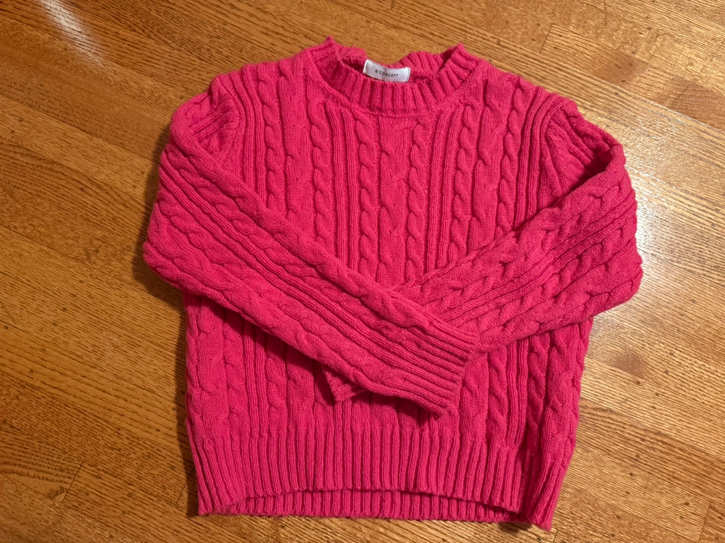 Pink Cable Knit Sweater