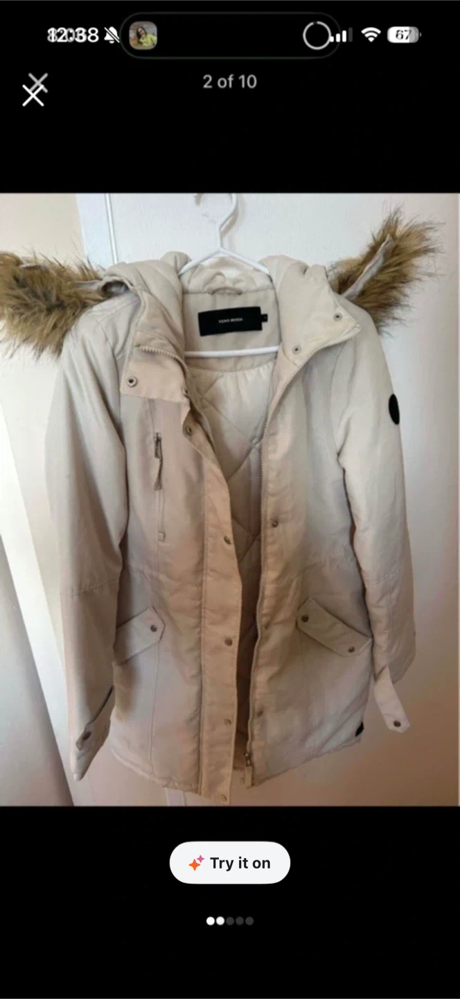 Winter jacket Vero Moda Faux Fur Hooded Parka Jacket