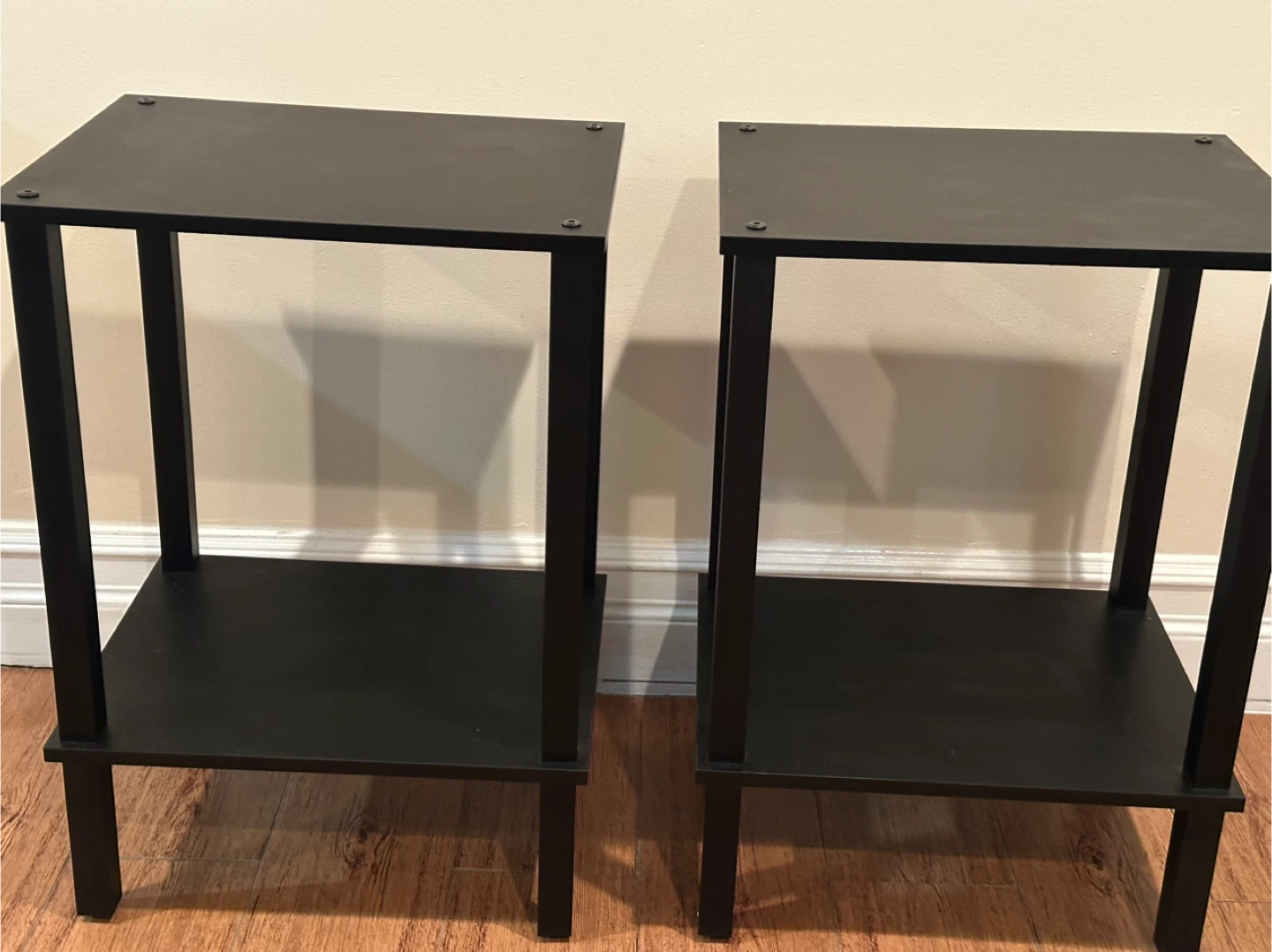 Set of 2 Black End Tables - photo 3