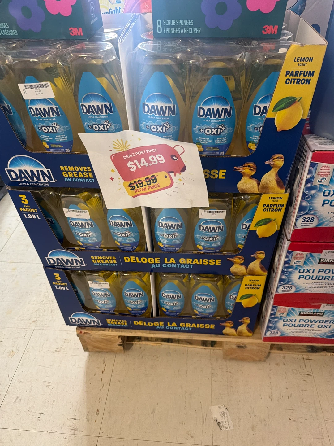 Dawn Ultra Concentrated Dish Soap - Lemon Scent (3 x 1.89L)