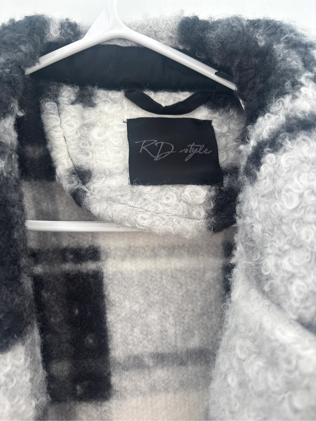 RD Style Plaid Sherpa Jacket