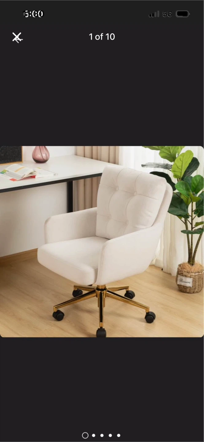 New Zareon polyester Cream office chair