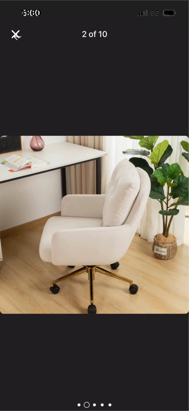 New Zareon polyester Cream office chair - photo 2