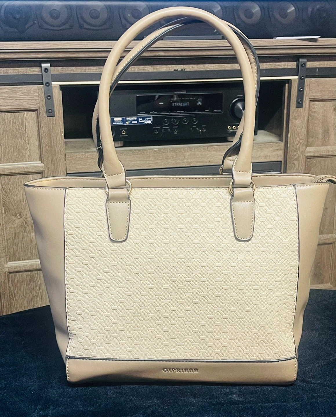 Cipriana Tote Bag - Beige & Tan