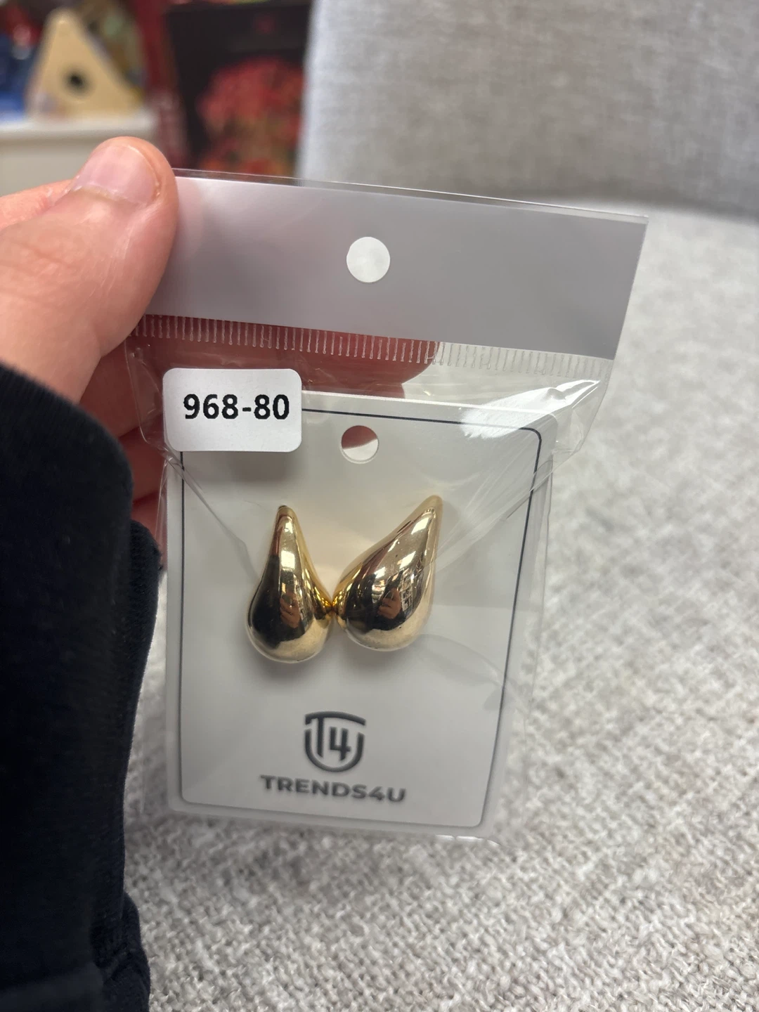 TRENDS4U Gold Drop Earrings