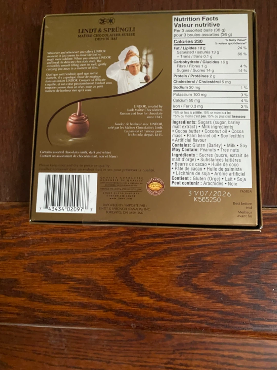 Lindt Lindor Assorted Chocolates 108g - photo 3