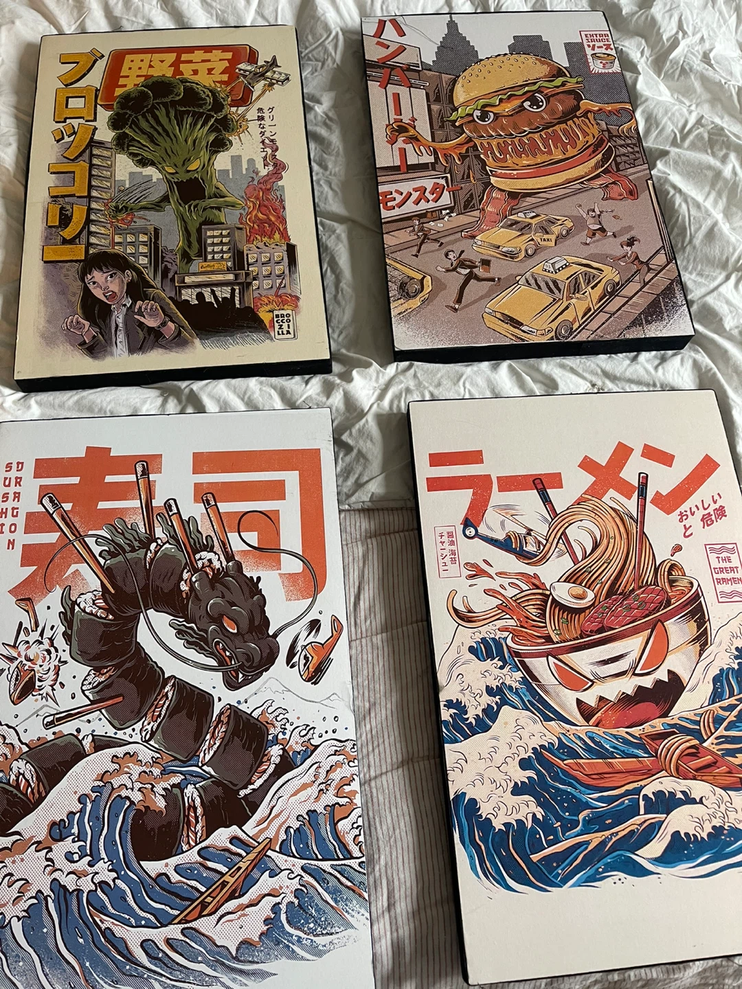 Japanese Food Art Prints (4-Piece Set)