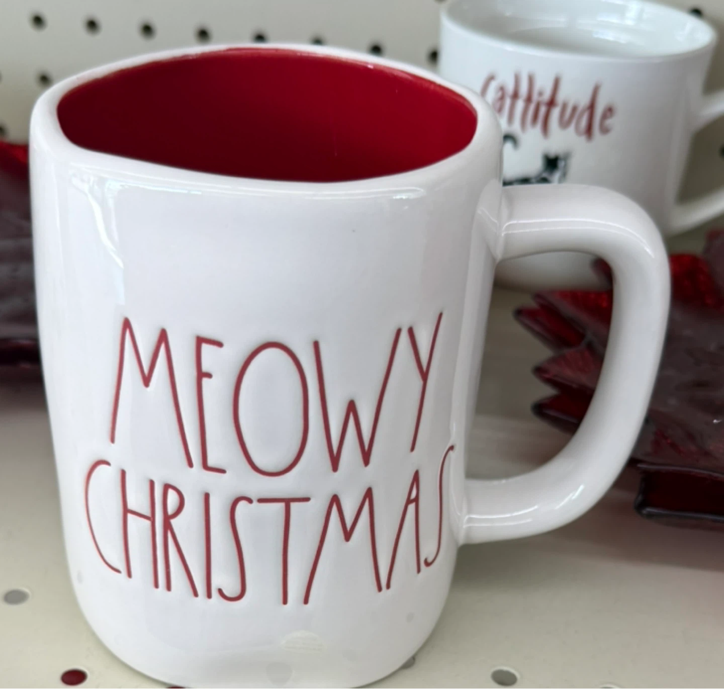Rae Dunn "Meowy Christmas" Mug