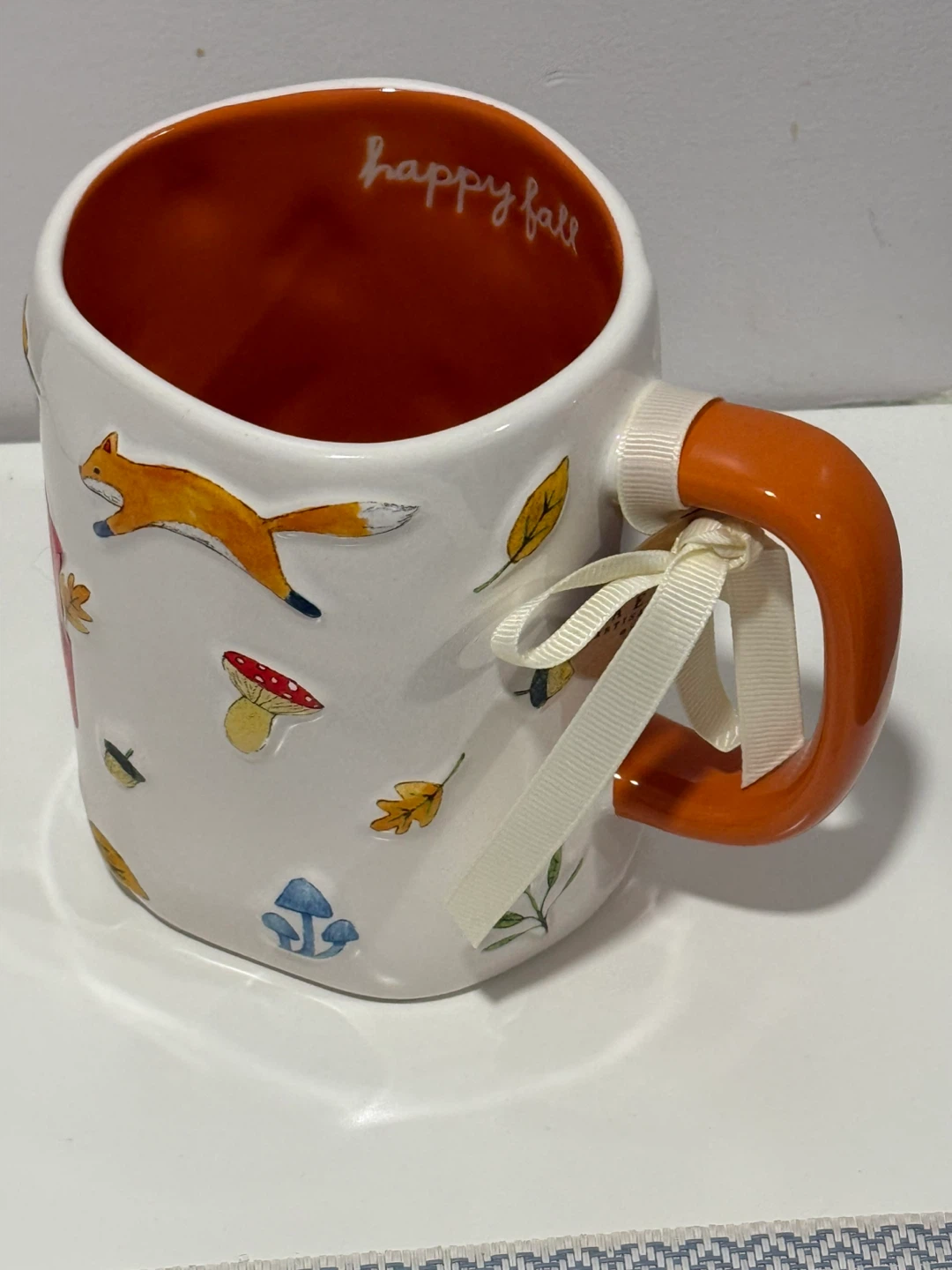 Rae Dunn "Happy Fall" Fox Mug