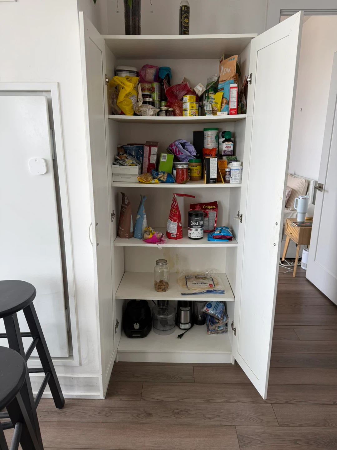 White Two-Door Storage Cabinet - photo 2