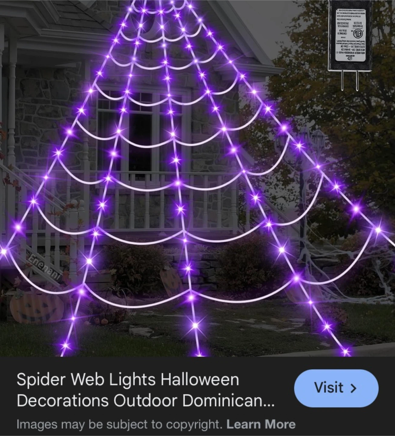 135 LED Spider Web Lights with 9 Lighting Modes - photo 5