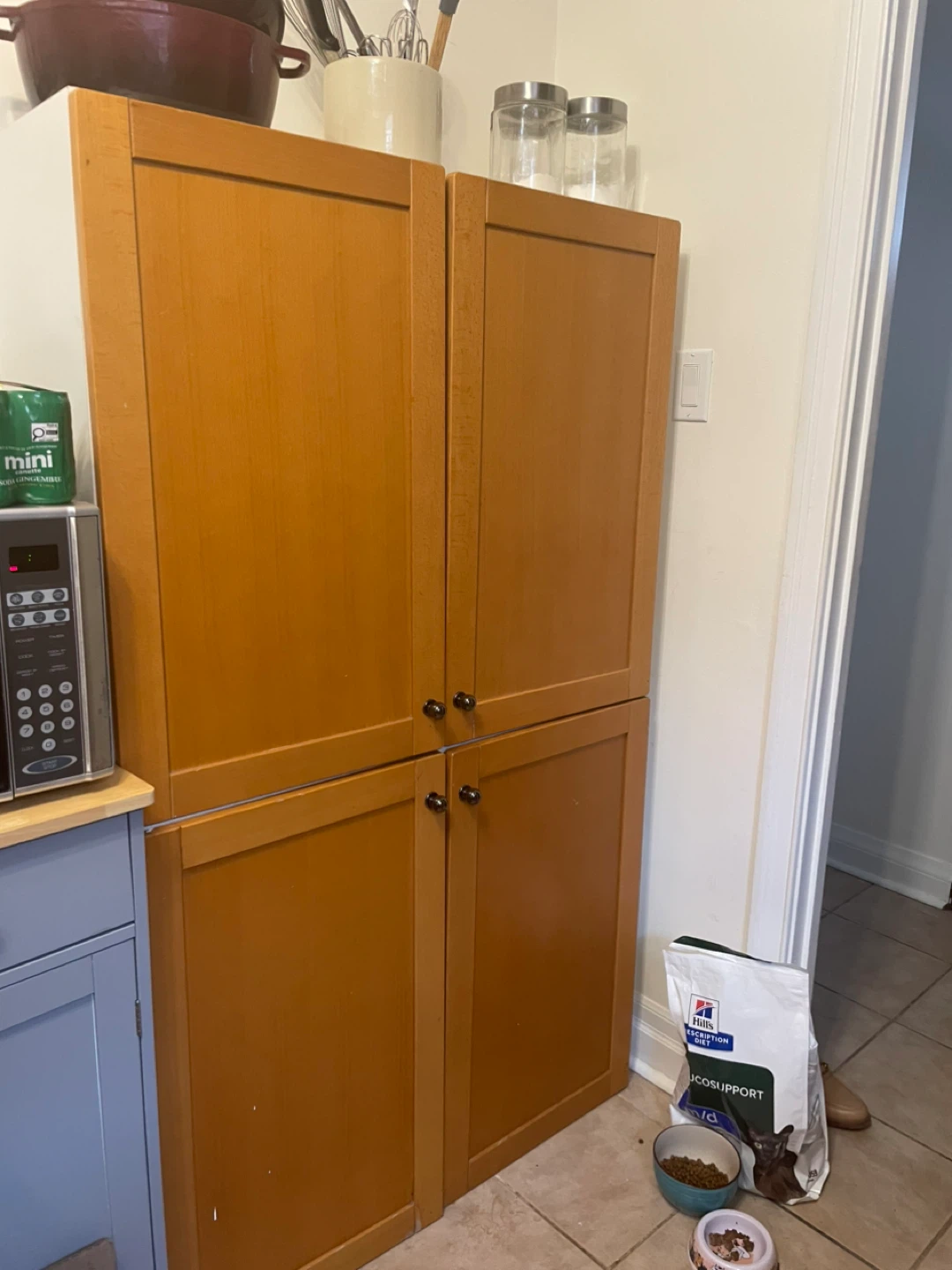 Wood Kitchen Pantry Cabinet