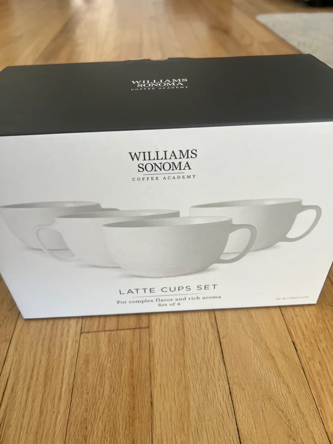 New - Latte Cups Set of 4 - Williams Sonoma Coffee Academy