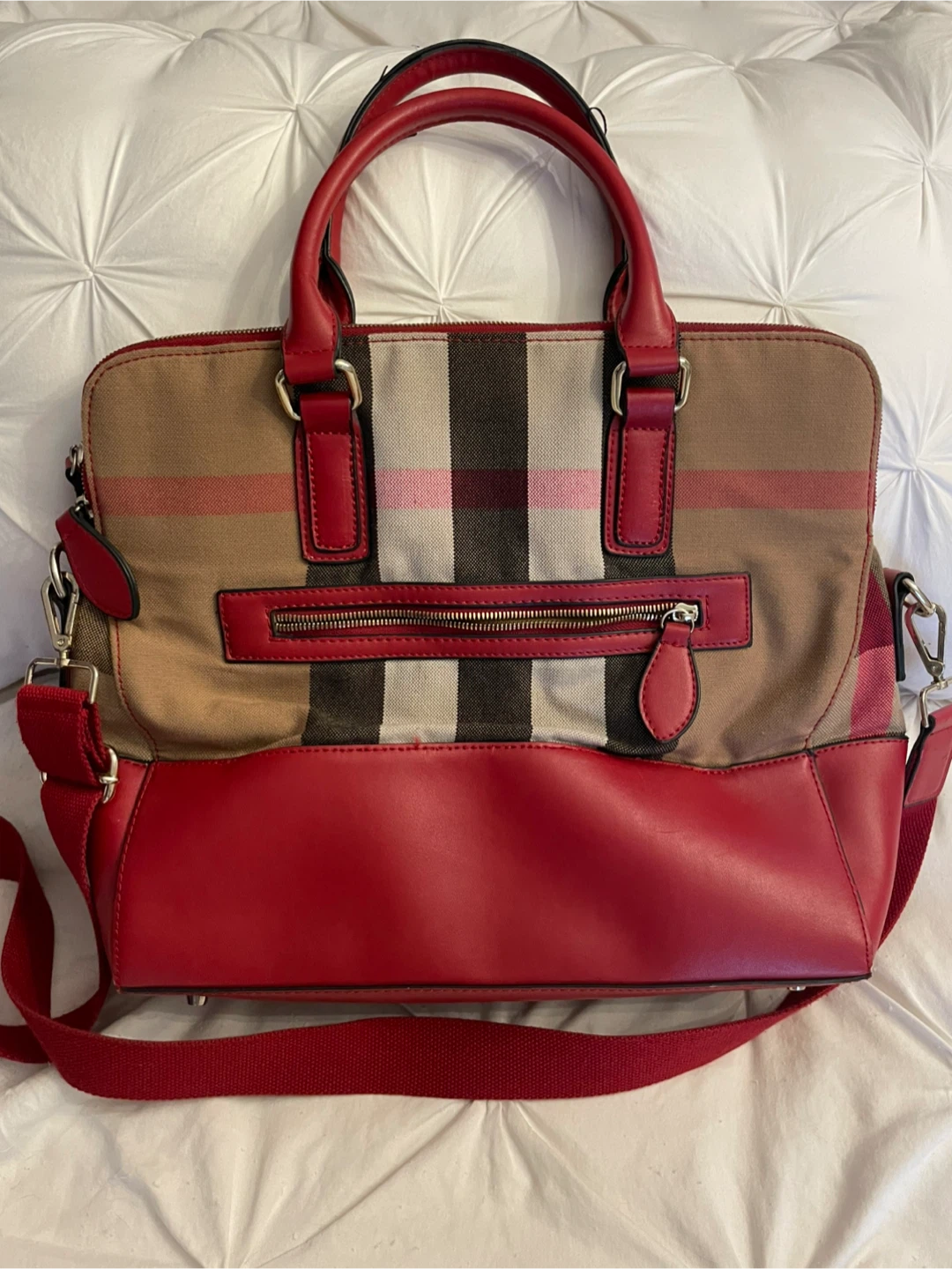 Burberry Canvas and Leather Tote Bag - photo 2