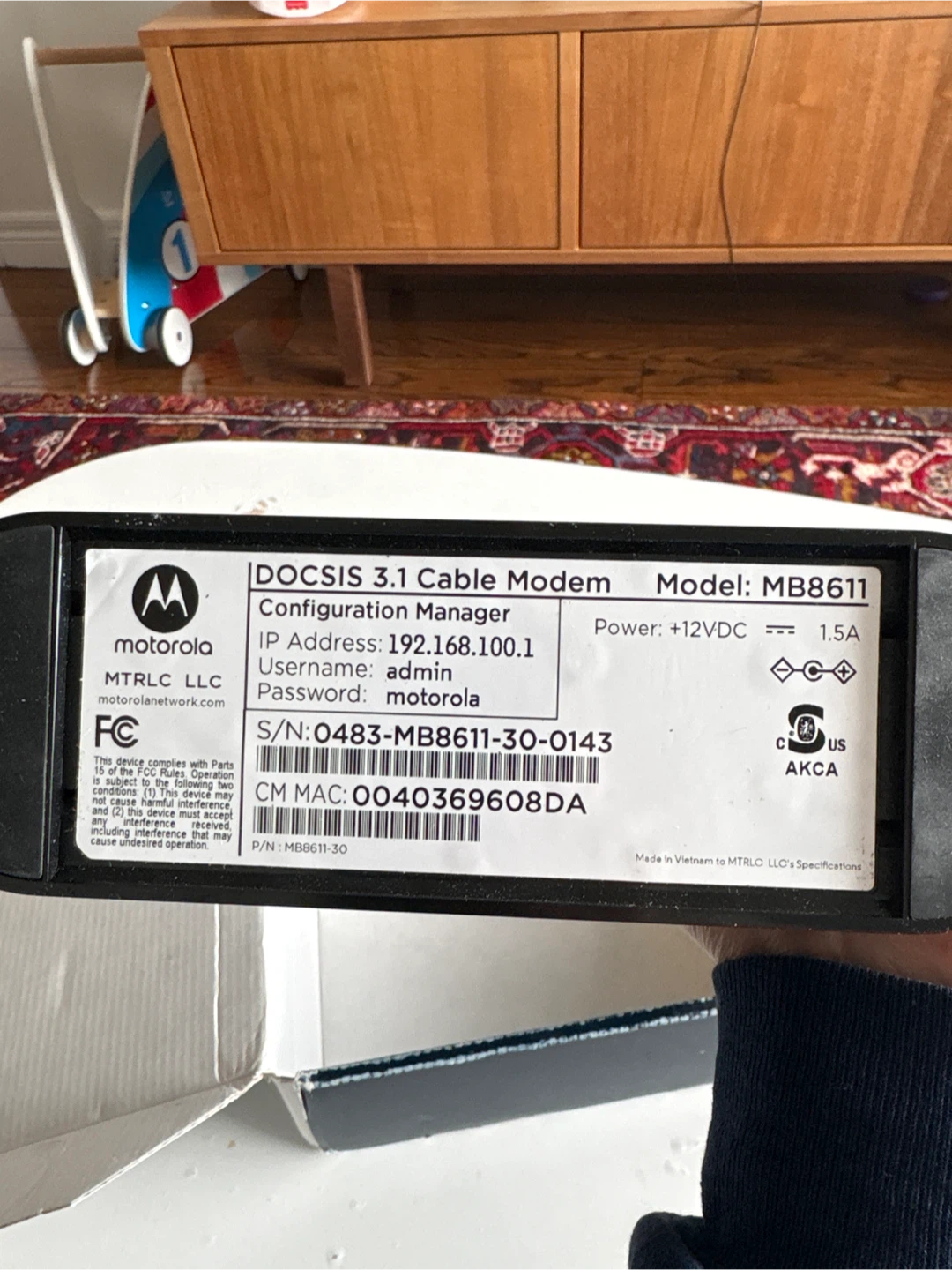 Motorola 3.1 Cable Modem - photo 3