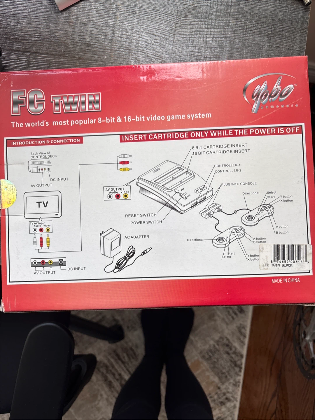 FC Twin 8-bit & 16-bit Video Game System, 2 Controllers - photo 4
