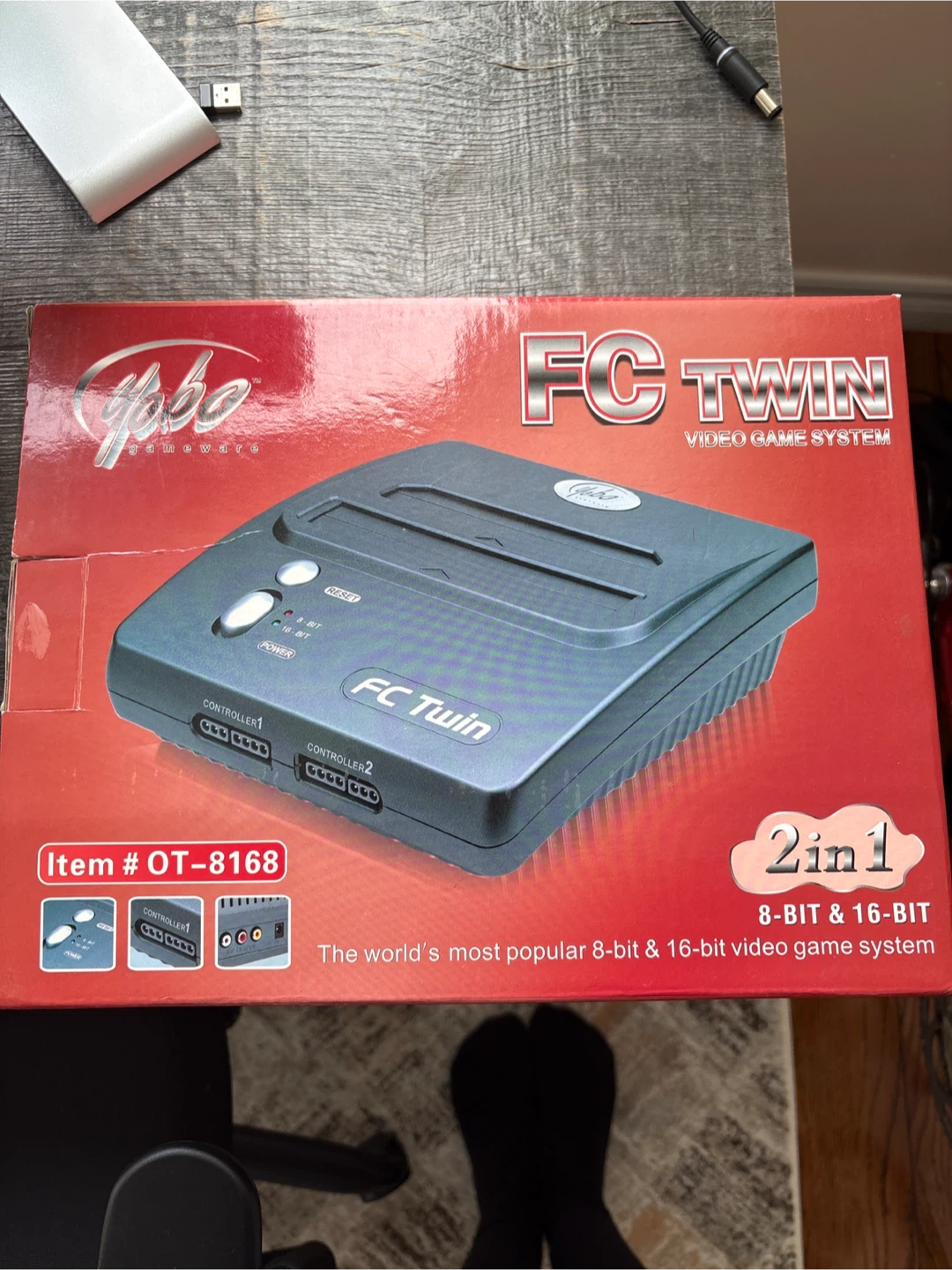 FC Twin 8-bit & 16-bit Video Game System, 2 Controllers - photo 2