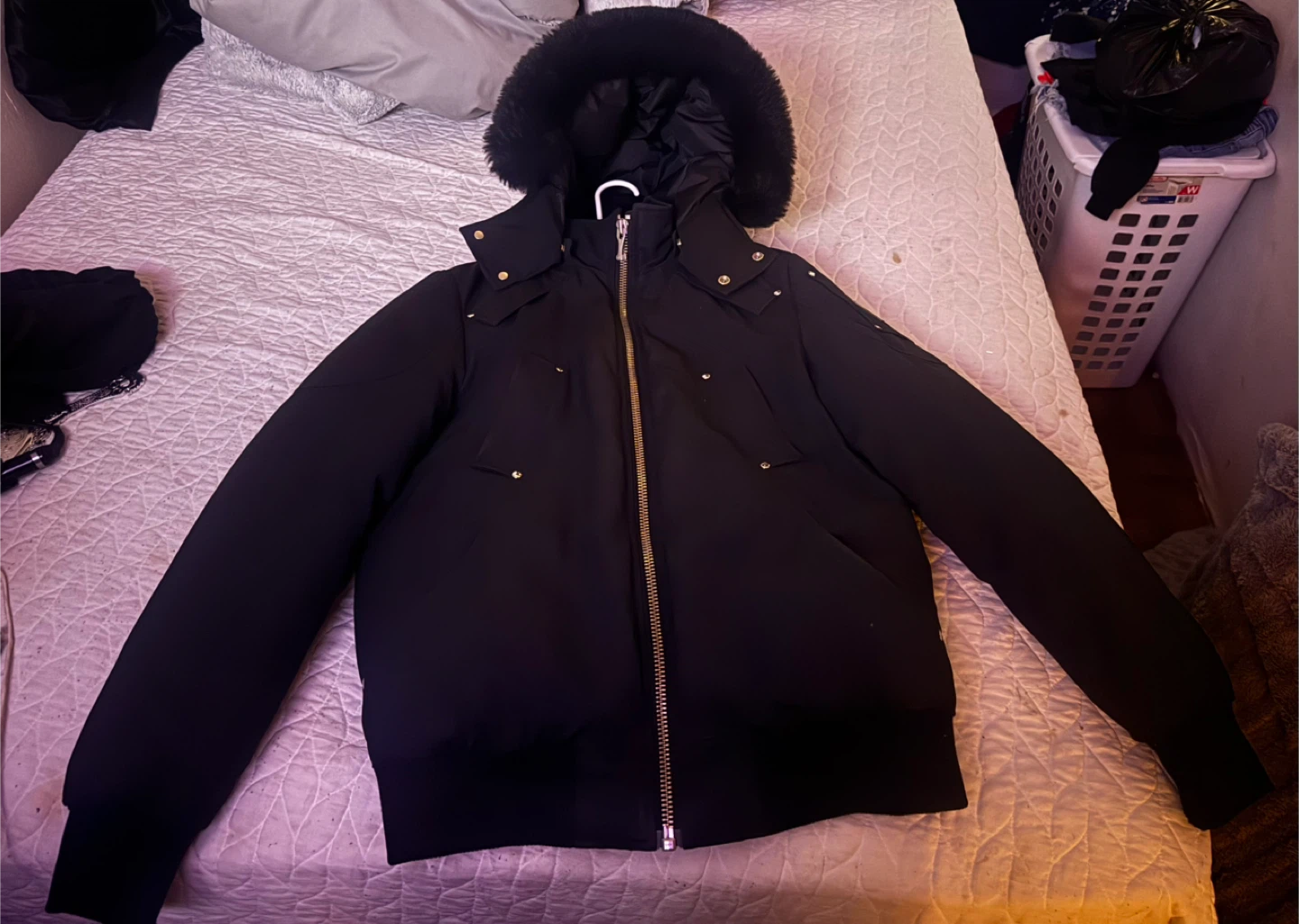 Moose Knuckles Black Bomber Jacket - photo 2