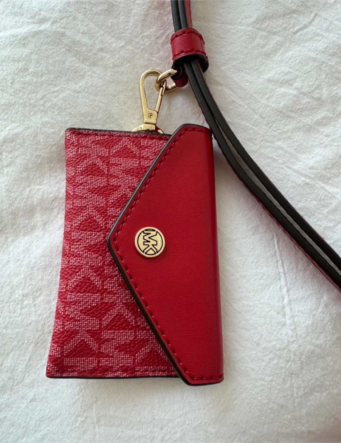 Michael Kors Red Leather Mini Tote Bag with Cardholder - photo 3