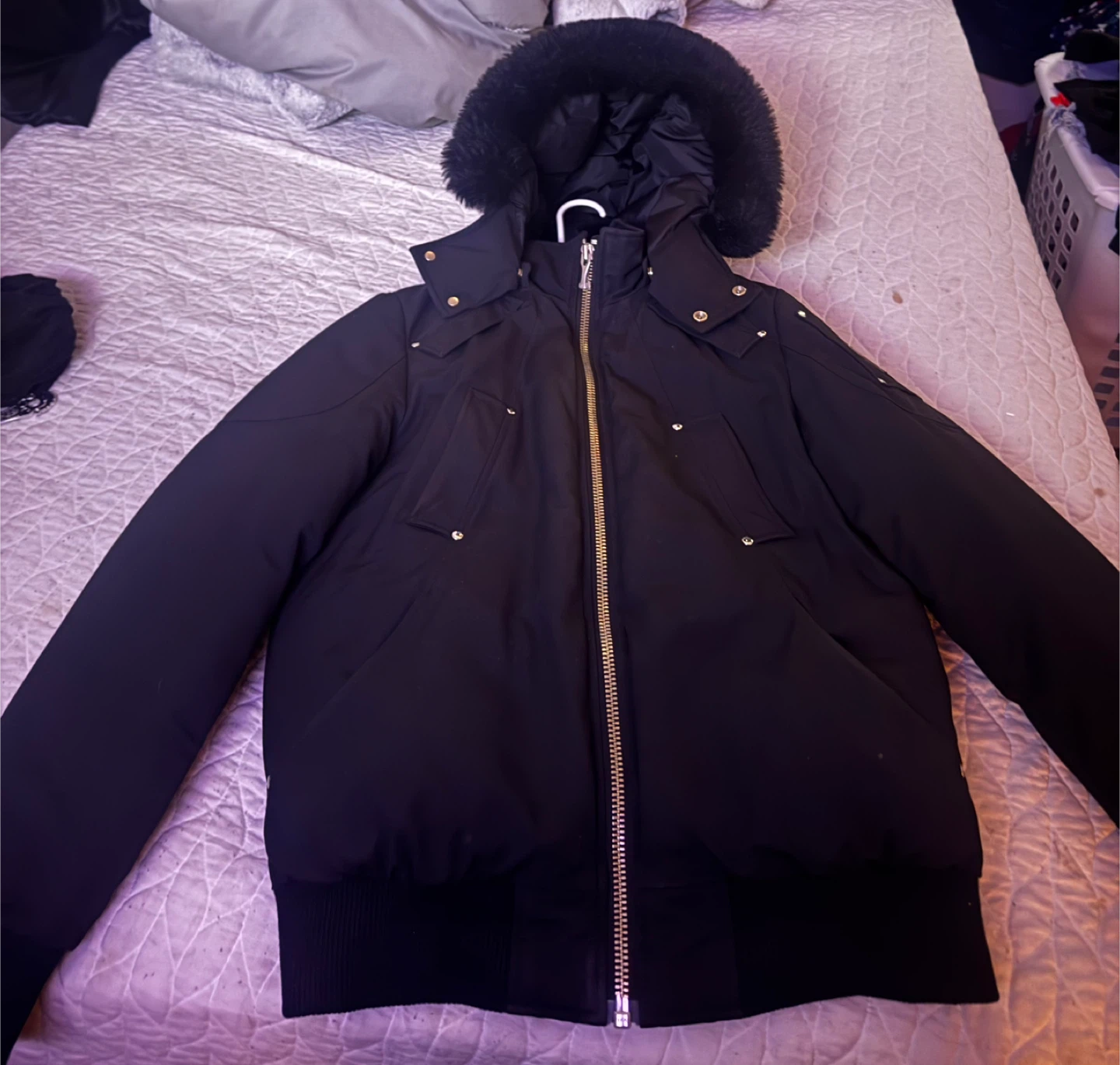 Moose Knuckles Black Bomber Jacket - photo 4