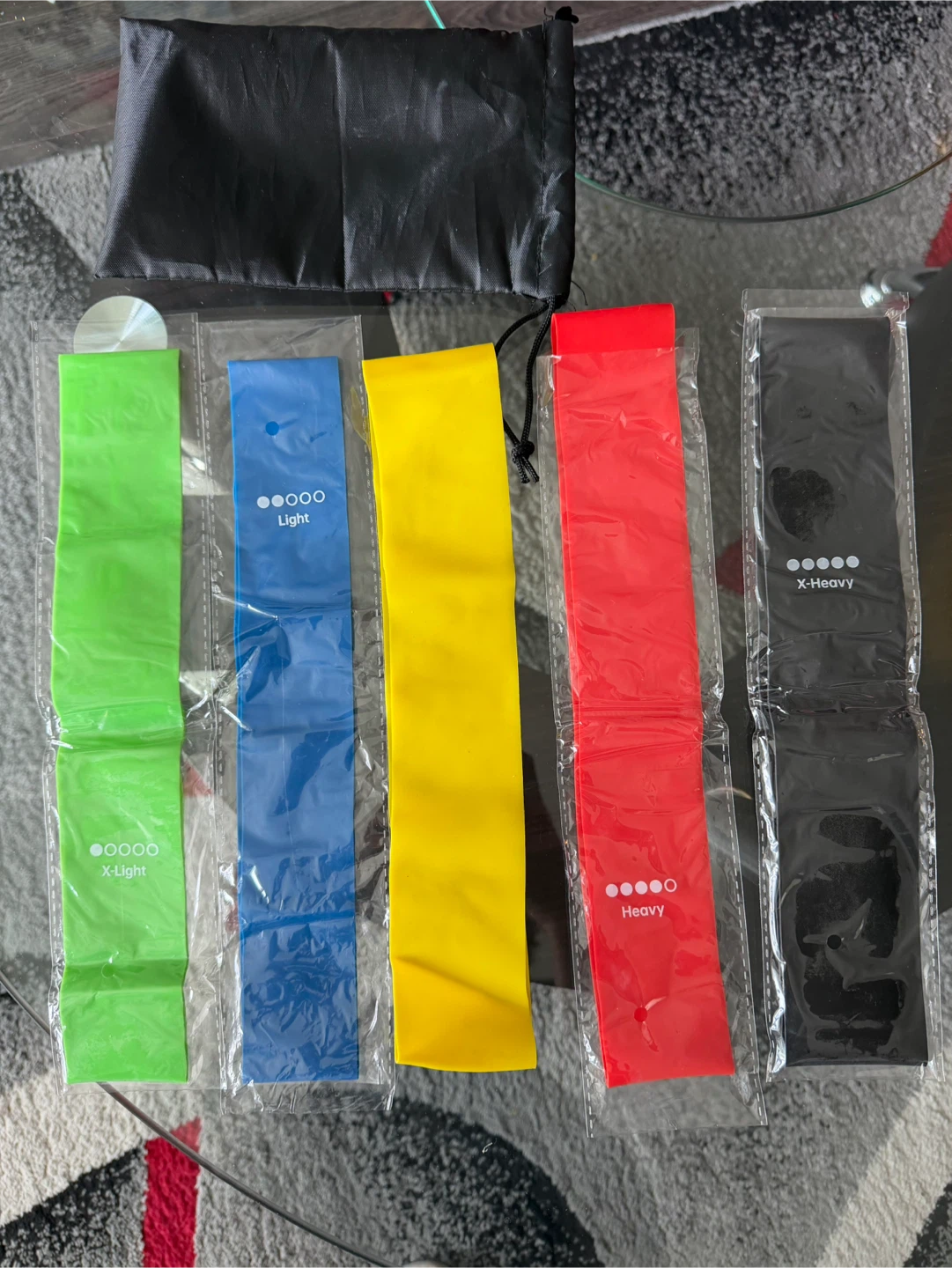 Set of Resistance Loop Bands with Carry Bag