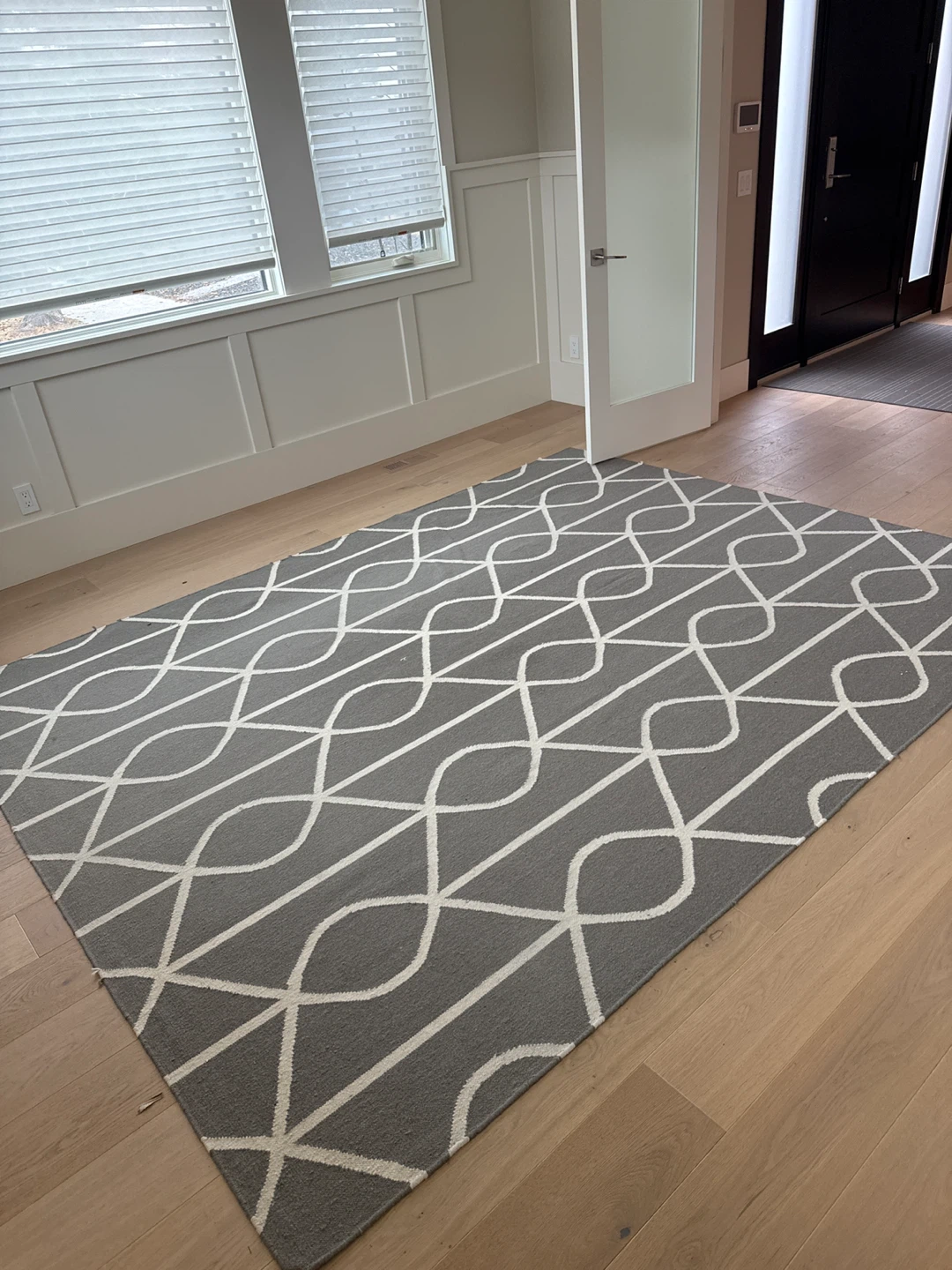 Grey Low Profile Area Rug