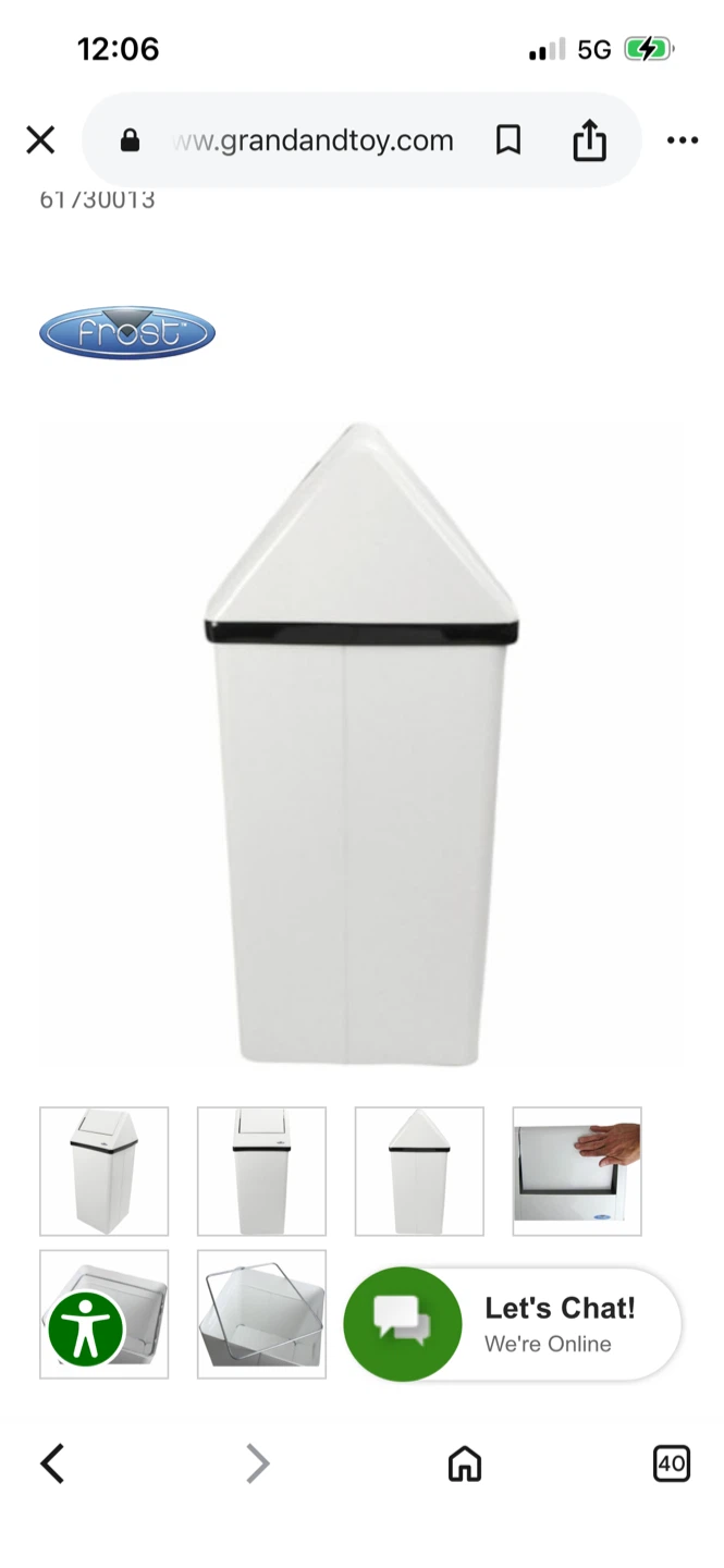 New Frost White Waste Receptacle 54 Letter - photo 2