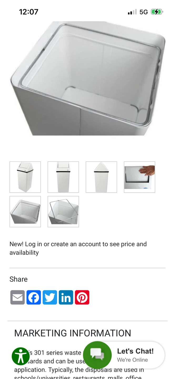 New Frost White Waste Receptacle 54 Letter - photo 5