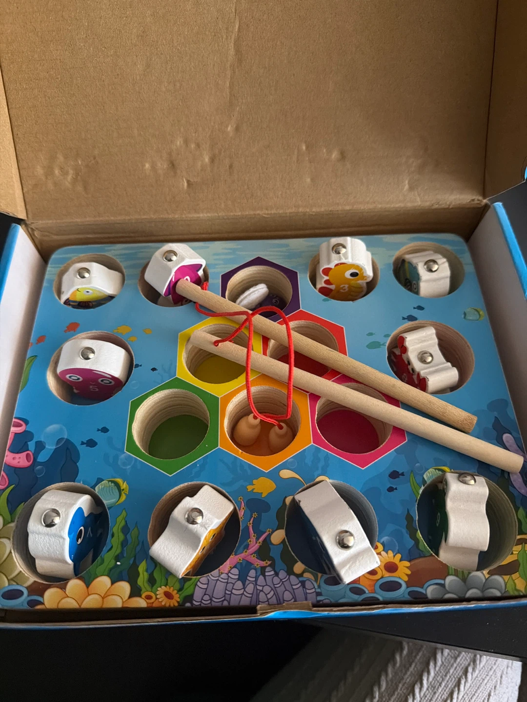 Wooden Magnetic Fishing Game