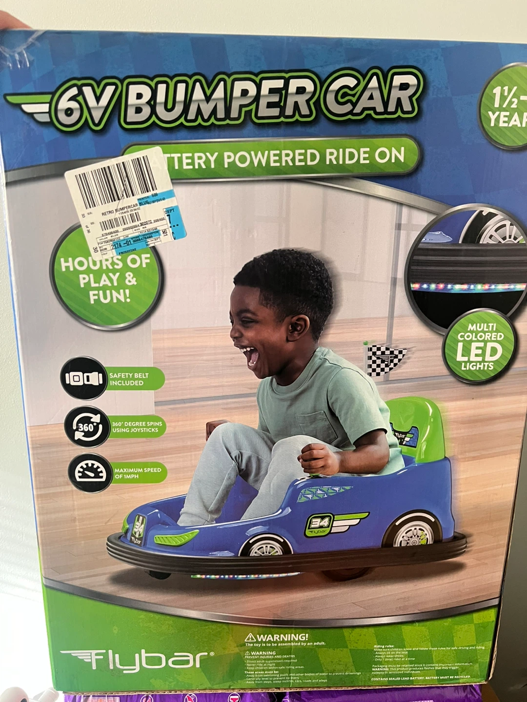 Flybar 6V Bumper Car - Battery Powered Ride-On