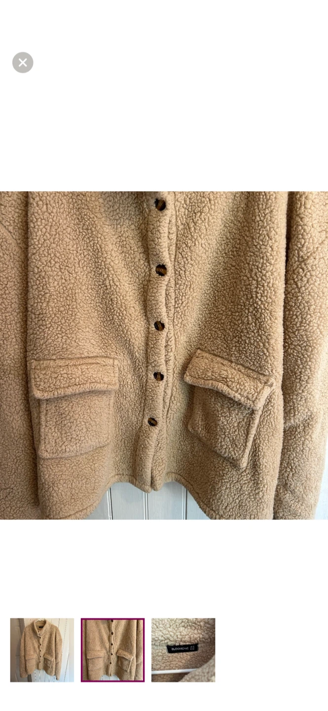Bloomchic Teddy Fleece Jacket Beige US 1X - photo 2