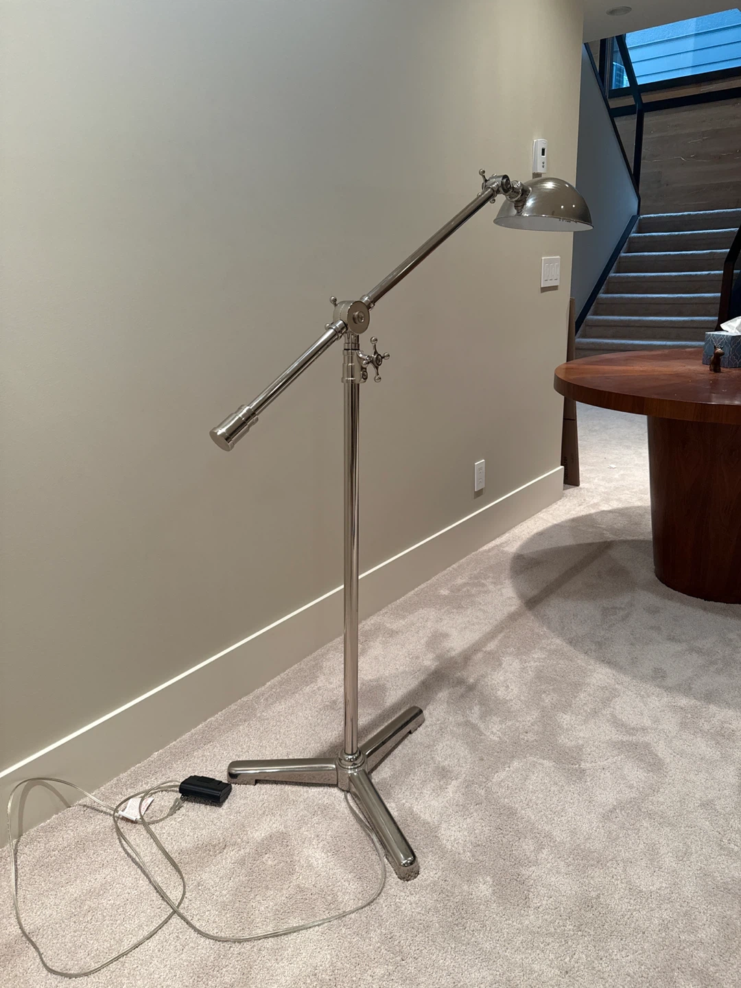 Restoration Hardware Adjustable Silver Floor Lamp - photo 3