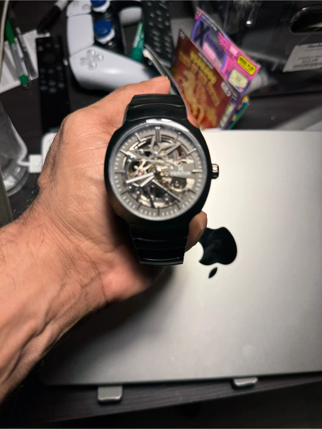HERITOR Automatic Skeleton Watch - Stainless Steel