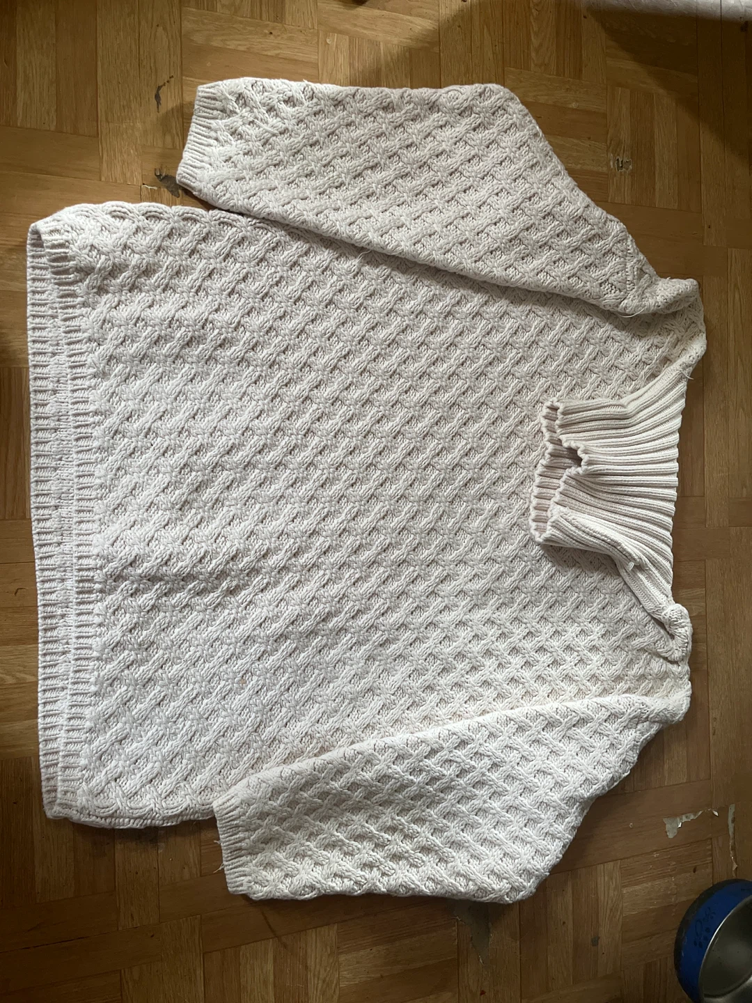 Cream Waffle Knit Sweater