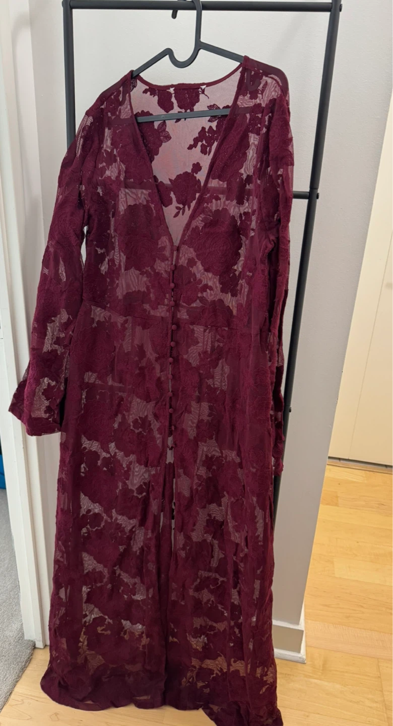Burgundy Lace Dress