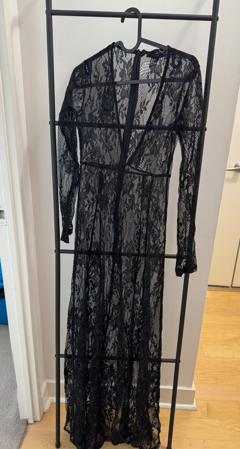 Black Lace Maxi Dress