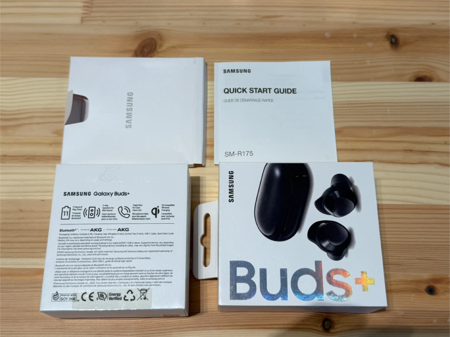 Samsung Galaxy Buds BOX ONLY + charging cable + ear tips - photo 2