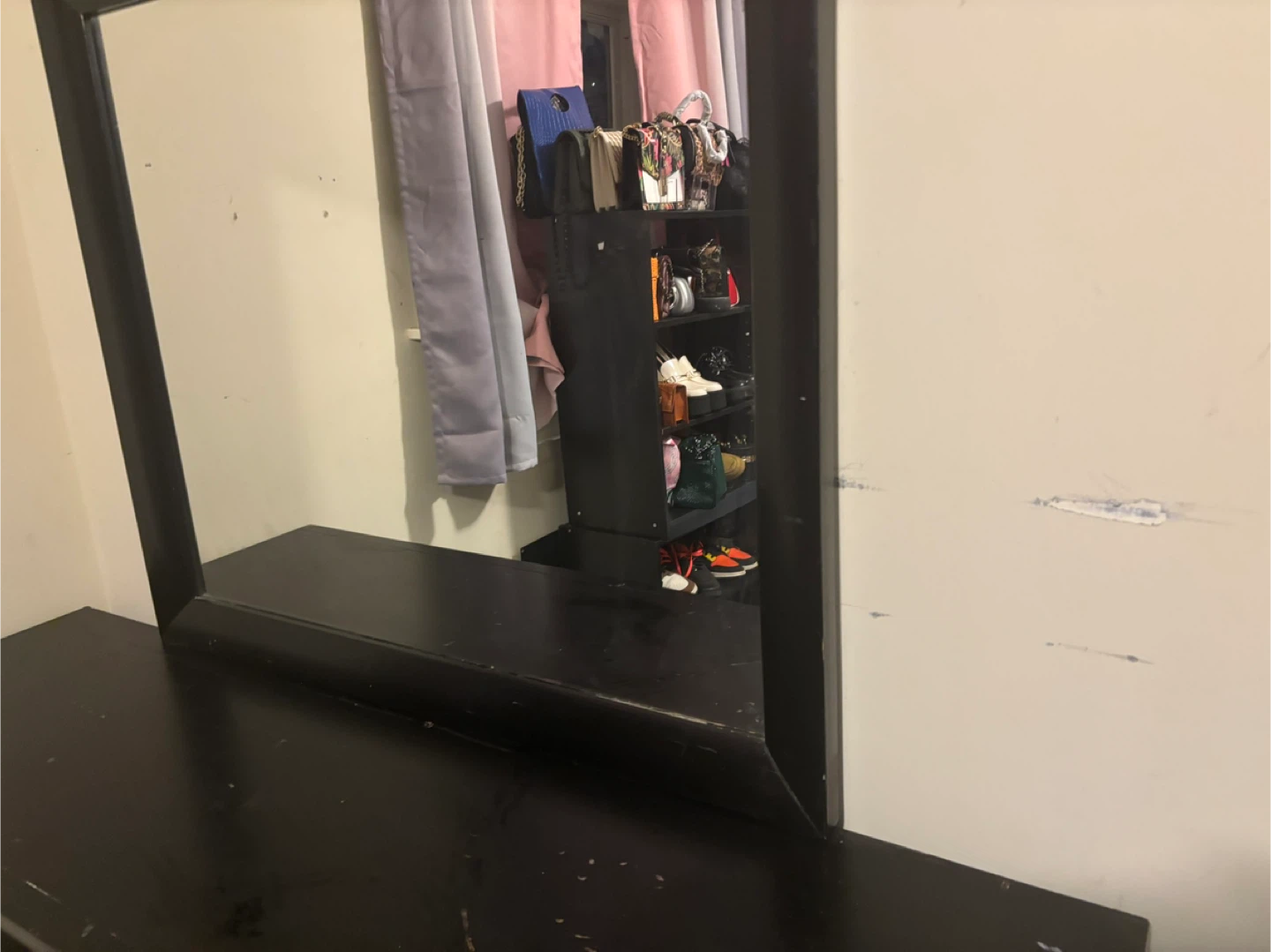 Black 8 Drawer Dresser with Mirror and nightstand - photo 3
