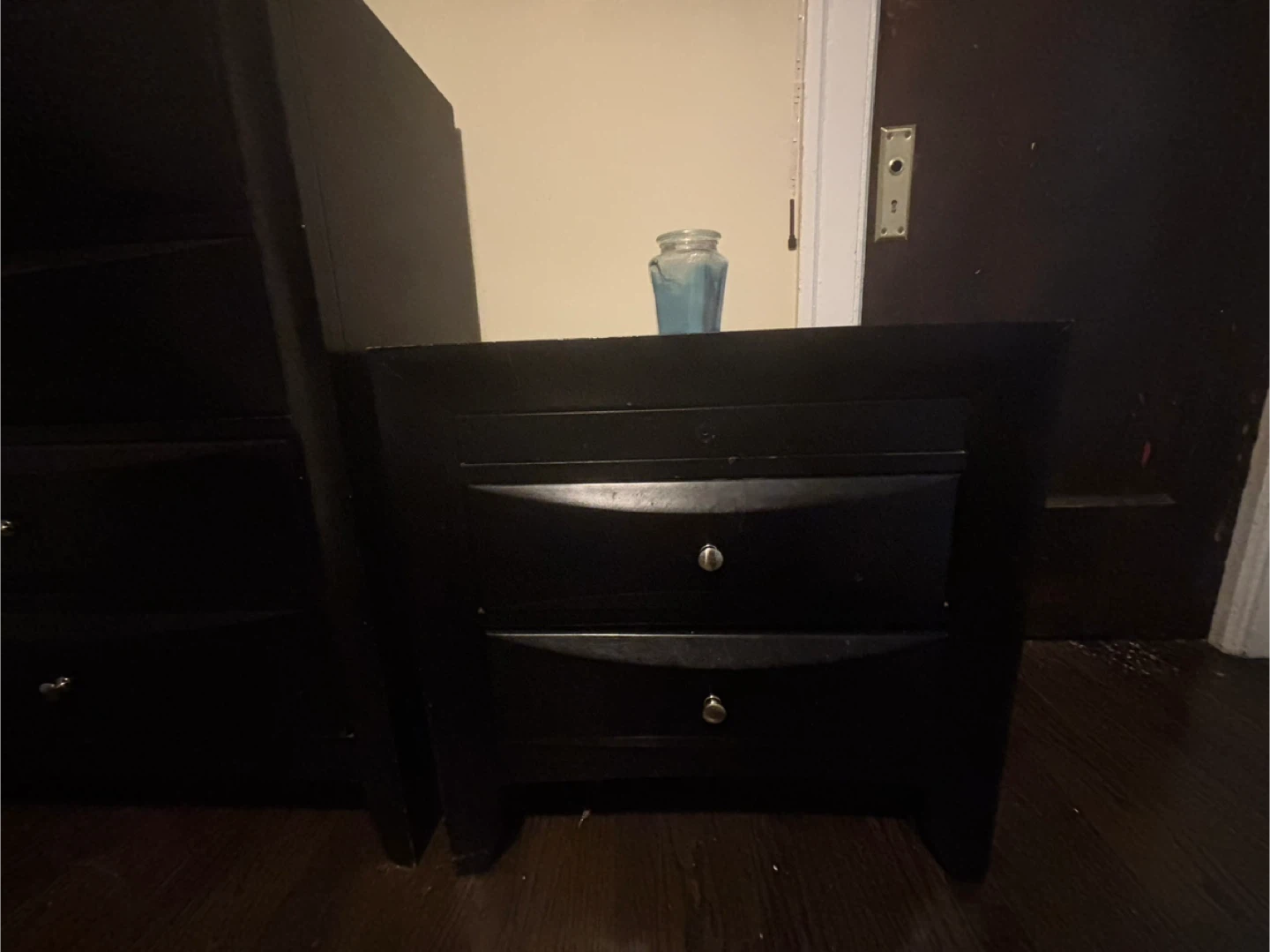 Black 8 Drawer Dresser with Mirror and nightstand - photo 2