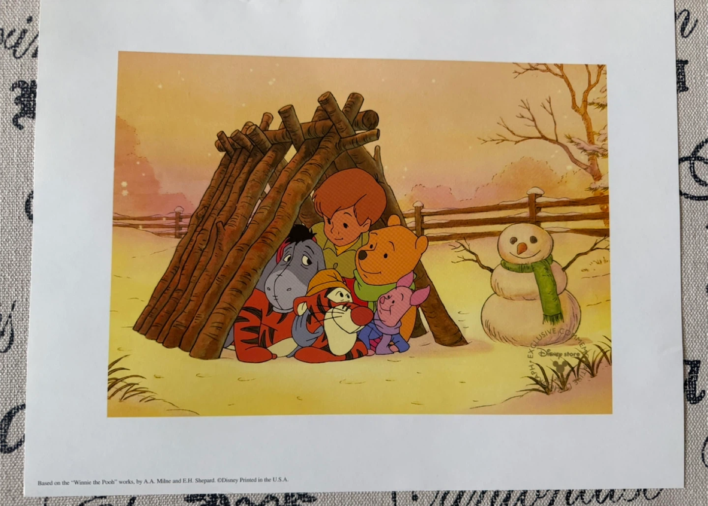 🥕Piglet's Big Movie Commemorative Lithograph - photo 2