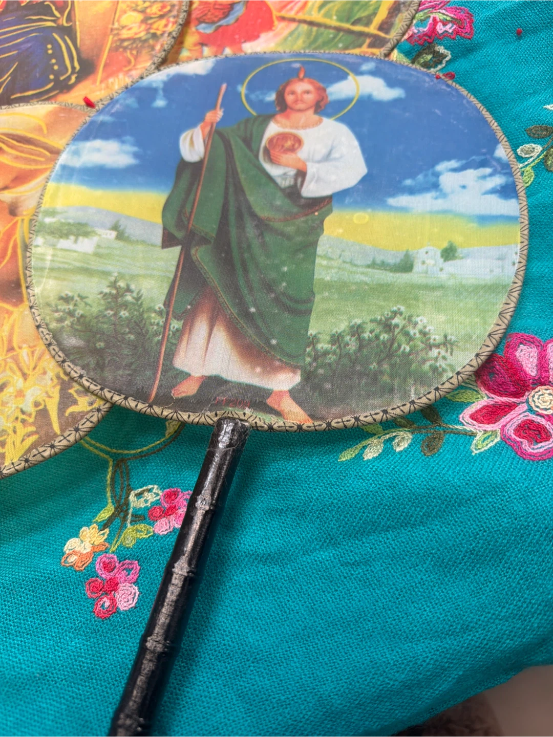 Religious Themed Decorative Hand Fans (Set of 6) - photo 2