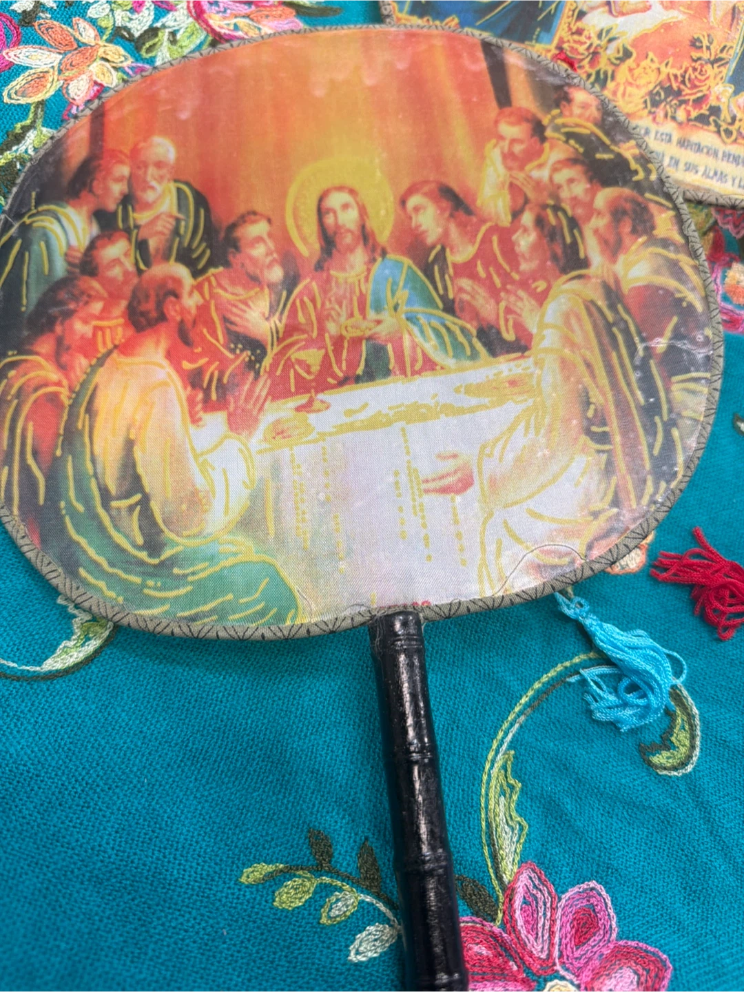 Religious Themed Decorative Hand Fans (Set of 6) - photo 4