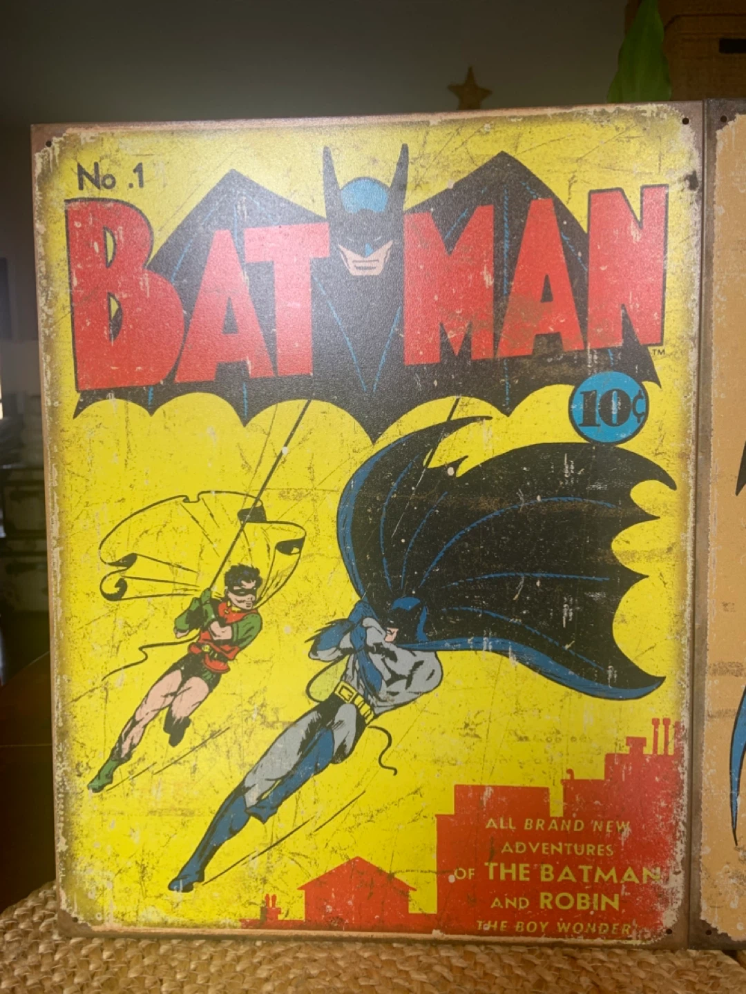 Batman & Robin Vintage Comic Cover Metal Sign - photo 3