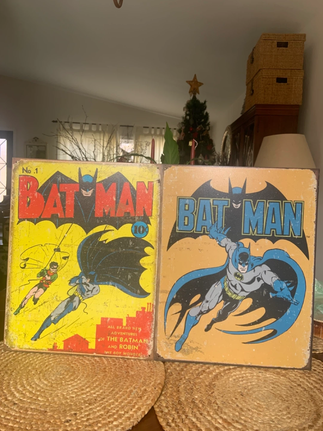 Batman & Robin Vintage Comic Cover Metal Sign