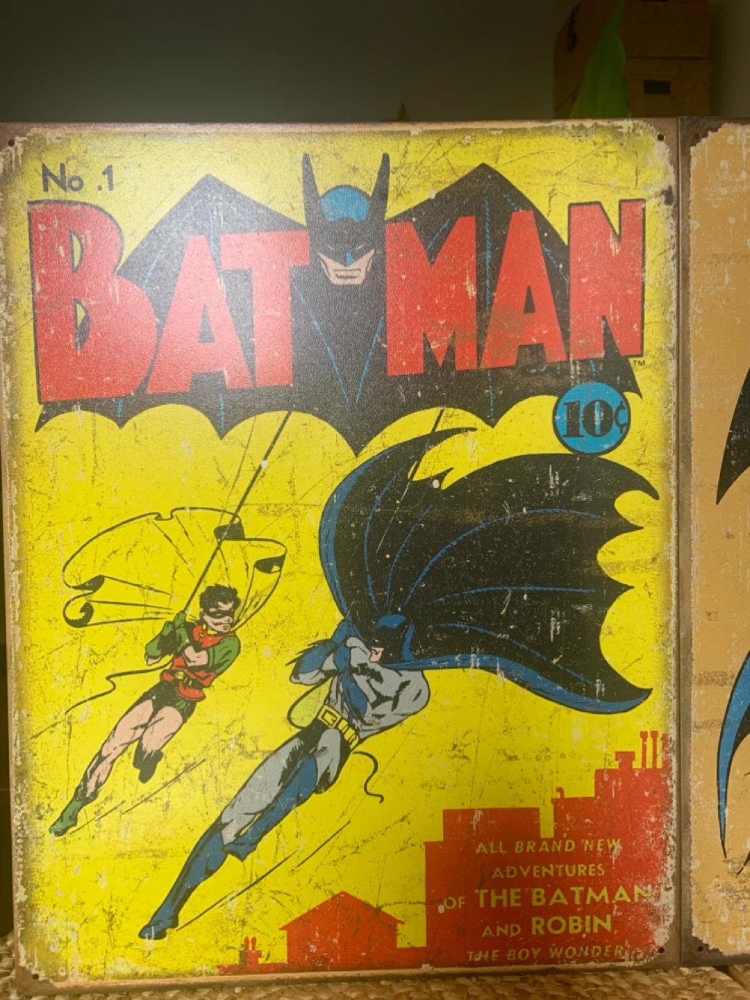 Batman & Robin Vintage Comic Cover Metal Sign - photo 4