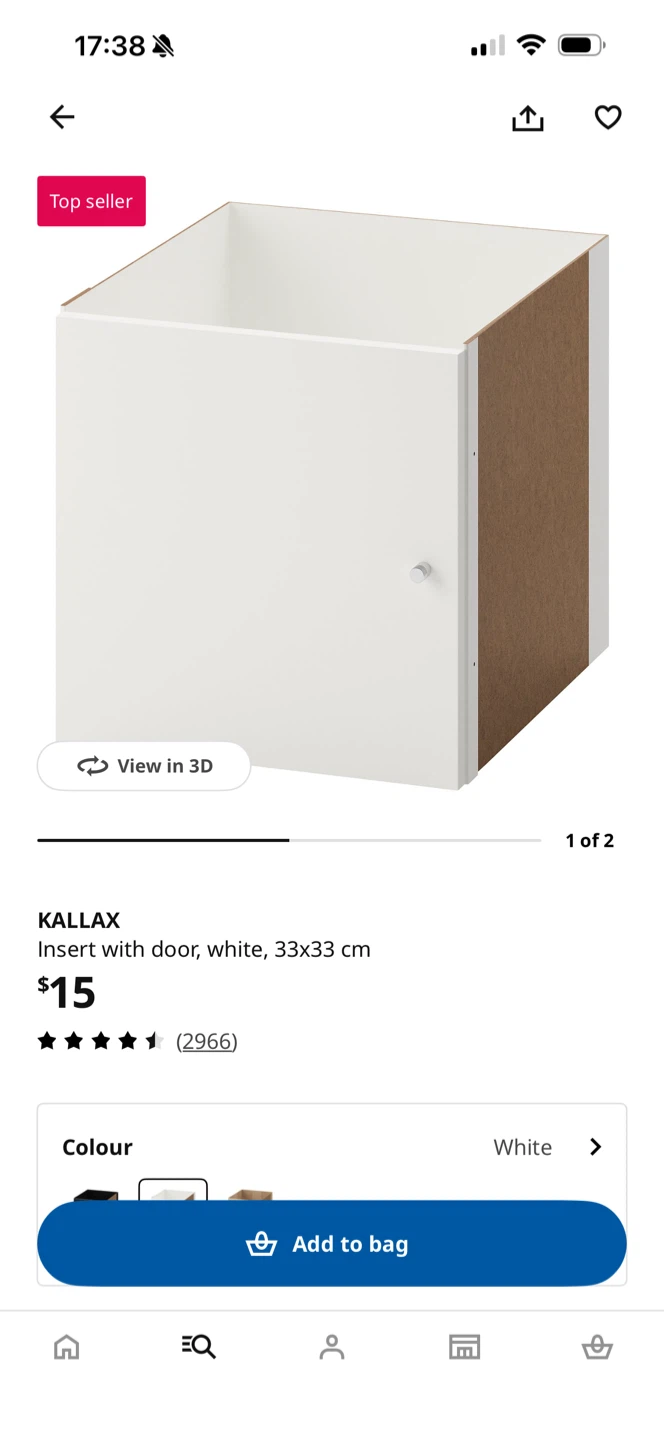 IKEA KALLAX Shelving Unit - White, 147x147 cm - photo 5