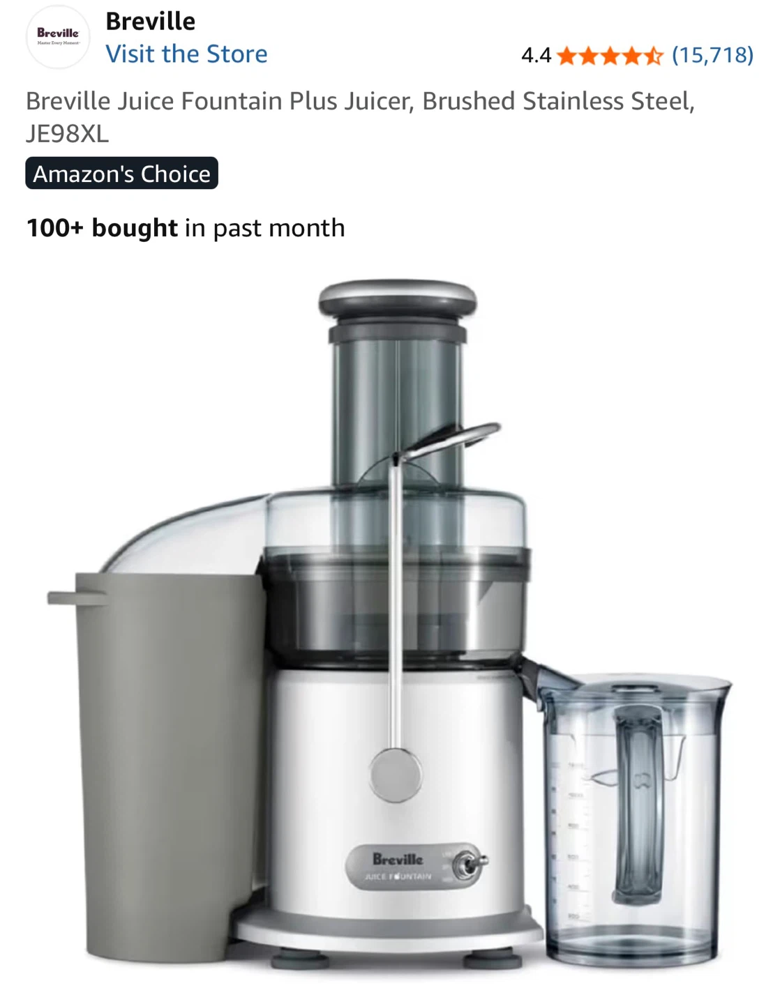 Breville Juice Fountain Plus Juicer JE98XL - photo 3