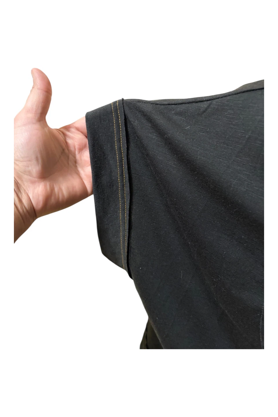 Black Cropped T-Shirt with Back Cutout - photo 5