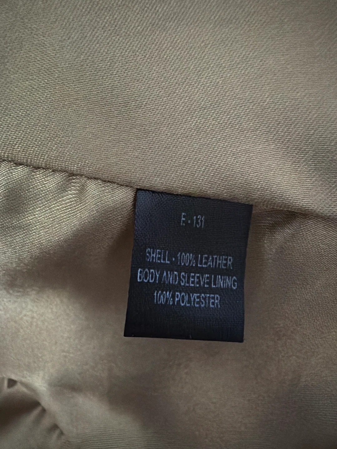 Brown / Beige 100% Leather Jacket with Belt - photo 3