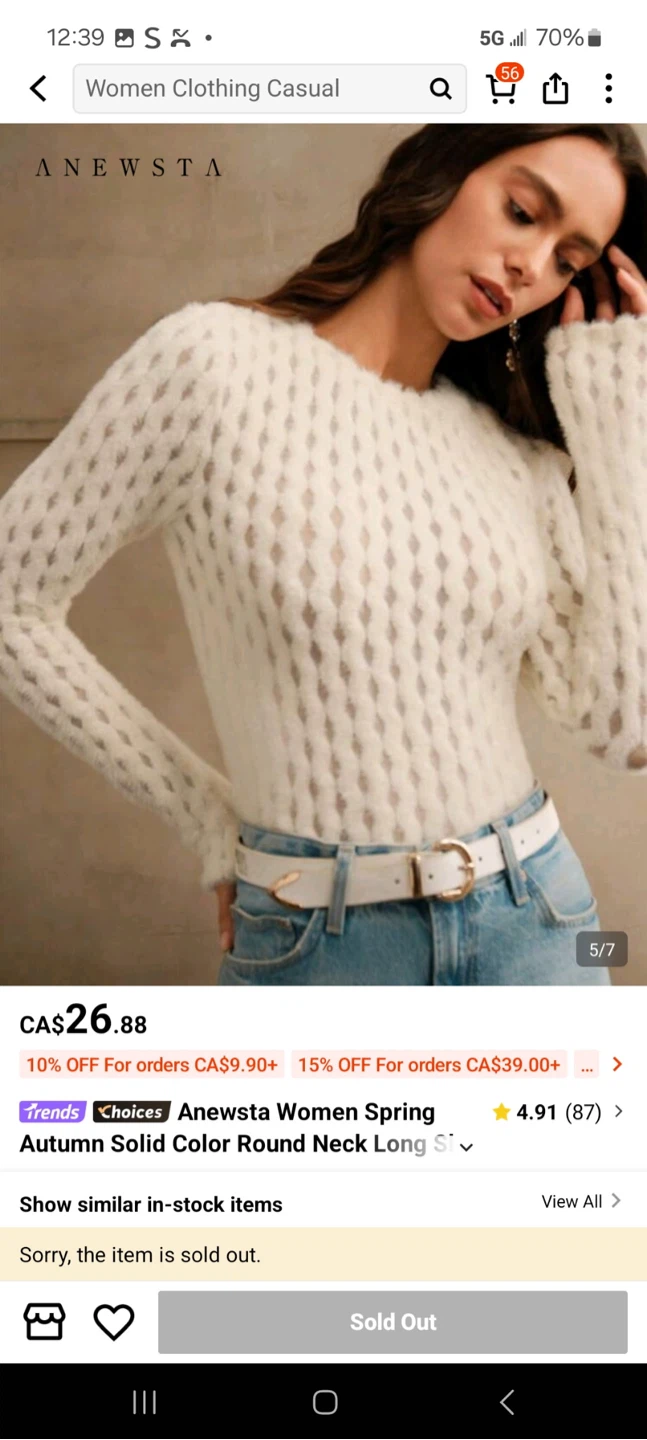 Anewsta Long Sleeve Sweater NEW